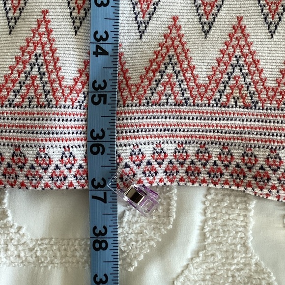 BCBGMaxAzria Long Sleeve Zigzag Dress - Cream and Brown - Picture 8 of 8